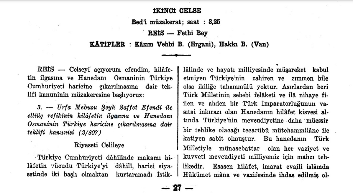 3 Mart 1924 Devrim Yasaları ve günümüzdeki durum